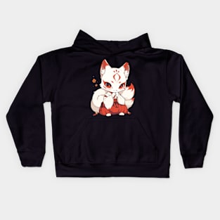 Cute Kitsune Fox Kids Hoodie